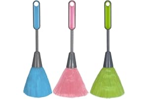 WOVTE PrettyDate 3 pack Fluffy Microfiber Delicate Kitchen Duster Laptop Keyboard Brush Computer Screen Cleaner Tool Mini Dusting Wand