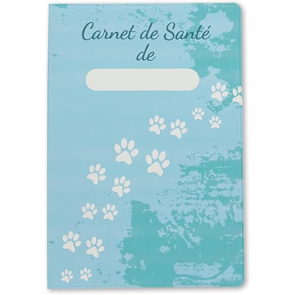 Schutzhülle Für U-Heft Tiere – 16x22,5cm Blaue PVC-Hülle Mit Fingerabdruck-Muster, Für Hund & Katze