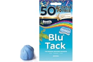 Bostik Blu Tack Blu Mastice Riutilizzabile Handy Size 50% Extra Free 30615681