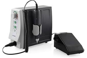 Profi Nagelfräser für Gelnägel 35000 - JSDA® JD5500 elektrische Nagelfeile Für Nagelstudio & Privat, Leise wenig Vibration, Maniküre Pediküre Set Inkl Fußpedal, 4 Bits