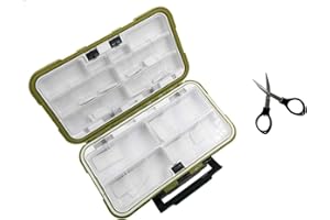 MILEPETUS Waterproof Lure Box - Spoon Hooks Baits Storage - Casting & Fly Fishing - Large Lure Case (Green)