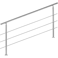 Treppengeländer Edelstahl 3 Querstäbe 180cm Brüstung Handlauf Geländer Treppe