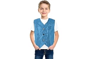 ORBGONS Sequin Vest Kids Boys Sleeveless Suit Jacket Shiny Party Disco Top with Buttons Hip Hop Jazz Street Dance Clothing Dance Costume Boys Glitter Sequins Vest Jacket Vest Disco Shirt