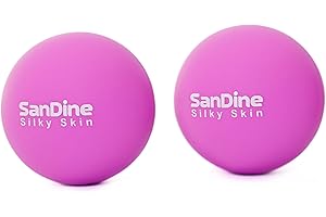 SANDINE SILKY SKIN Pallina Massaggio Muscolare - Palline Massaggio ai Piedi - Palla da Massaggio Lacrosse - Confezione da 2 - Pallina per terapia Trigger Point - Rilascio Auto-Miofasciale di Sandine