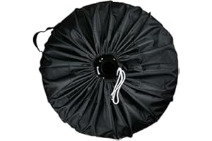 POMUROM Ersatzreifenabdeckung, 14–18 Zoll Universale Reserveradabdeckung, Auto Reifenabdeckung aus Oxford-Stoff mit Griff, Rad Reifen Abdeckung Schwarze Reifen Schutzhülle für Auto RV SUV LKW Anhänger