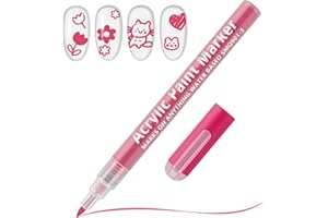 EBANKU Bolígrafos para Decoración de Uñas, Bolígrafo de Grafiti de Secado Rápido, Bolígrafos de Esmalte de Uñas Resistentes al Agua para Decoración de Uñas DIY