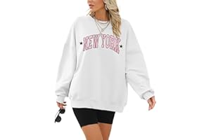 Svanco Sudadera Cuello Redondo Mujeres Sudaderas Sin Capucha Gran Tamaño Manga Larga Casual Suelto Jersey Y2K Novio Tops Señora Camiseta Otoño Invierno S-XXL