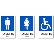 Insegna WC Autoadesiva MOLIMOLI 15x10 Cm In Acrilico – Resistente All'Acqua, Adesione Forte, Per Bagno, Ufficio E Ristorante