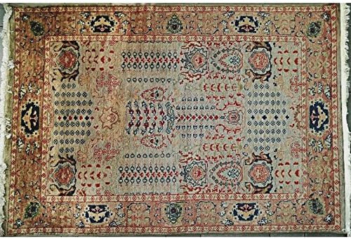 Pak Persian Ziegler Rug size: 180x118cm 100% original H and Knotted carpet classic colours: Mint, Brown, BLUEe, Red