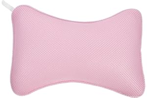 Milisten Non-Slip Bathtub Pillow with Suction Cups for Head and Neck Support Ergonomic Bath Cushion for Standard Oval and Clawfoot Tubs Hot Tubs and Spas 12X8 Inch