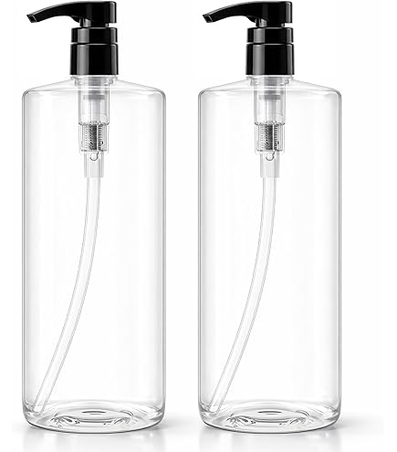 thumbnail image 2 of 3-Pack 32oz Square Pump Bottles - Leak Proof Dispensers For Shampoo & Liquids 2 of 5