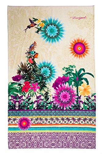 Desigual 61 wl0 a0 Botanical Dream Badetuch Baumwolle Lila Flandes 150 x 95 cm Einheitsgröße