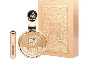 RESAES RESISTANT AND AESTHETIC Fakhar Extrait Gold, arabisches Parfüm, holzig und orientalisch, 100 ml, lange Haltbarkeit, Import aus Dubai, inklusive nachfüllbarem Zerstäuber, 5 ml