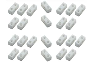 Merriway BH07323 (100 Pcs) White Modesty Blocks Wood and Furniture Jointing Connectors - Pack of 100 Pieces