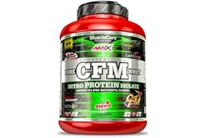 Amix | Proteína CFM Nitro Whey Con Actinos - Ayuda a Mantener la Masa Muscular - Con Enzimas Digestivas - Fácil Digestión - Rápida Absorción - Proteína en Polvo - 1 Kg - Sabor Doble Chocolate