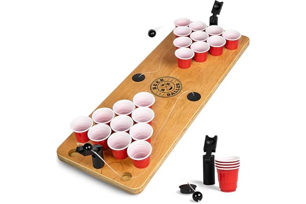 BeerBaller® Shot Pong Cherry - Bière Pong Version Shot | Jeu à Boire Highlight 2023 | 24 gobelets Shot Beer Pong | Gadgets de fête | Jeux à Boire pour Adultes | Jeux de fête à partir de 18 Ans