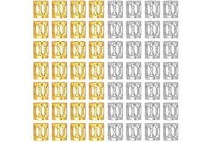 MenYiYDS- accessori per dreadlocks, 100 pezzi di dreadlocks, dreadlocks in alluminio regolabili con perline dreadlocks ornamento per capelli intrecciato (oro e argento)