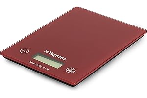 Tognana Iridea, Bilancia da Cucina con display LDC e tasti touch screen, rosso mela