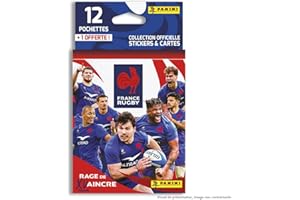 Panini Rugby Equipe de France-Rage de Vaincre Blister 12 Pochettes + 1 Offerte, 004729KBF13