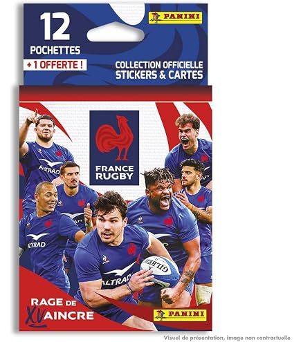 Panini Rugby Top 14 2025-2026 Album + 4 Hüllen