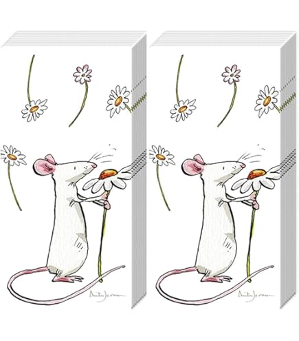 2x10 Taschentücher „Glück Für Alle“ Mit Kleeblatt-Maus – Wiederverschließbar, 4-lagig, 22x21 Cm