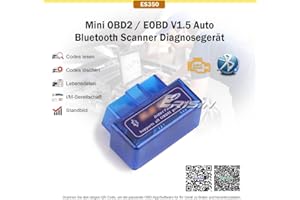 Erisin OBD2 Diagnosegerät OBD2 Bluetooth OBD2 Adapter Auto Diagnose-Scanner Tool Auto Fehlerprüfwerkzeug Motorsystem Diagnosewerkzeug für Android/Windows Gerät