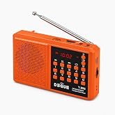 UltraTekno Y-096 Bluetoothlu Şarjlı Cep Radyosu, 18650 Pilli Taşınabilir FM Radyo, USB ve TF Kart Destekli, Type-C Şarjlı, LE