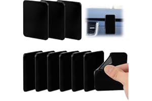 MAXMOC Antirutsch Pads,10 Stück Nano Gel Pad,Waschbare Auto Anti Rutsch Pads,Doppelseitig Klebende Antirutschmatte Auto Armaturenbrett Wiederverwendbar(Schwarz)