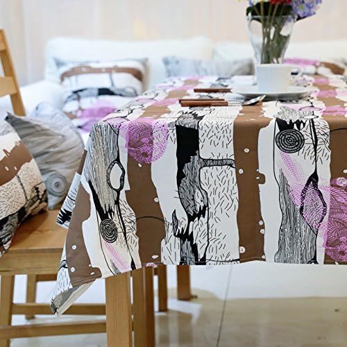 BUUYI Tablecloth Dining Room Table Linen European style woodpecker 120x120 Rectangular Cafe Table Cover