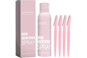 ANGOZO Hair Identifier Spray for Face Shaving,2024 New Hair Identifier Spray,Comfortable Grip Shavers and Dermaplaning Spray Set,100ml