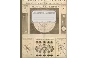 Composition notebook: Beautiful college-ruled celestial composition notebook. Vintage astronomy drawings lined notebook for school of college. (Celestial zodiac astronomy themed notebooks)