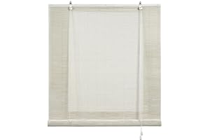 Estores enrollables de Bambú Natural para Interior Estor de cañas de bambú para Puertas y Ventanas STORESDECO Color Blanco 120x175 cm