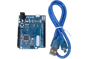 Oumefar Carte de développement ATmega32u4 7 Microcontrôleur de Module de développement de canal PWM avec câble USB pour Leonardo R3 Pro