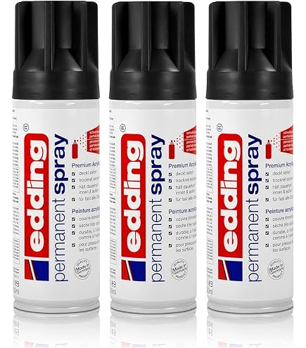 Edding Permanent Spray – 3er Pack Cremeweiß Matt, RAL 9001, 200 Ml, Für Innen & Außen