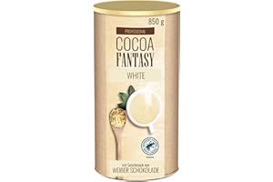 ‎COCOA FANTASY Cocoa Fantasy White, Weiße Trinkschokolade (850g), Kakaopulver für heiße weiße Schokolade, 29% Kakaoanteil