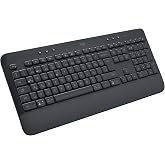 Logitech Signature K650 Tam Boyutlu Kablosuz Klananye, Bilek Desteği, BLE Bluetooth naneya Logi Bolt USB, Derin Yastıklı Tuşl