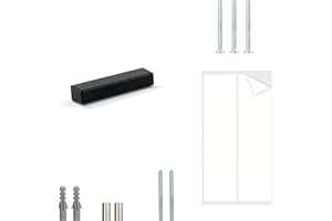 HASWARE Número De Casa Flotante: 5 Pulgadas (12cm) Números De Puertas Modernos - SeñAlizacióN Para La Oficina De Correos De La Calle (Dash, Negro)