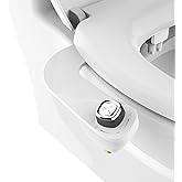 BioBidet SlimEdge Basit Bide Tuvalet Takımı, Beyaz, &Ccedil;ift Nozzle, Taze Su Sprey, Elektriksiz, Kolay Montaj