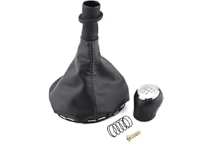 Dweekiy Gear Shift Knob Cap 5 Speed, 5 Speed Car Gear Stick Shift Knob Gearstick Lever Gator Gaiter Boot Kit for Transporter T5 / T6 (2003-2011)