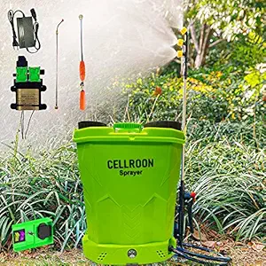 Cellroon SPRAYER Agriculture Spray Pump Double Motor Indian Framer's No.1 Choice Battery Operated Sprayer (Capacity: 20 LTR, 12V/12Ah- Multicolor) (Double Motor (20 L))