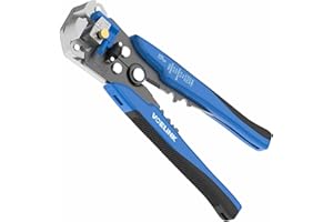 VCELINK GJ710BL - Alicates pelacables automáticos, 3 en 1, alicates pelacables automáticos, alicates de corte y crimpadora para cables de 0,2 – 6 mm², para terminales aislados y no aislados, color