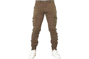 Toocool Pantalones para Hombre, Cargo de Algodón con Bolsillos Laterales, Pantalon de Trabajo G6538