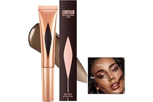 Tongyend Liquid Contour Beauty Wand,Blush Stick Cream Contour Stick and Highlighter with Cushion Applicator,Long Lasting Face Blush Illuminator Makeup Stick Liquid Bronzer Super Silky(Contour 06)