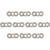 Sourcing Map 8x F8-16M Axiallager - 8x16x5mm Drucklager Chromstahl