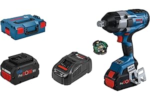 Bosch Professional BITURBO avvitatore a massa battente a batteria GDS 18V-1050 HC (2 batt. ProCORE18V 8.0Ah, caricatore rapido GAL 1880 CV, mod. Bluetooth GCY 42, L-BOXX 136)
