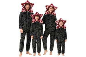 GÉNÉRIQUE Pyjama de Noël Famille Combinaison unisexe de 𝓓𝓮𝓶𝓸𝓰𝓸𝓻𝓰𝓸𝓷 Onesie, Enfant, d'hiver en Flanelle, Grenouillère Fille Polaire Surpyjama Unisexe 3D Une pièce, Cosplay