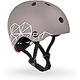 Scoot & Ride Scooter Helmet, XXS-S, Brown Line, Kickboard, Baby, Head Circumference: 17.7-20.1 inches (45-51 cm), Genuine Japanese Product