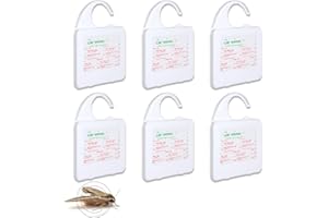 PZS STORES 6 Hanging Moth Repellent for Wardrobes, Kills Moths Larvae and Eggs, Moth Killer for Protect Clothes in Wardrobes & Drawers, Highly Effective 6 Months Protection