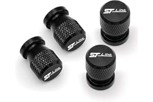 OBONG 4 Stück Metall Auto Reifen Ventilkappen Luftventilkappen Kompatibel mit für Ford ST Line Focus X 2 3 Mondeo Fiesta Kuga MK2 MK3 MK4 Reifen Ventil Schmücken Zubehör,B