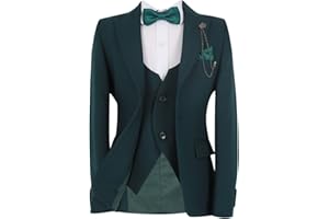 SIRRI Costumes de Mariage Slim Fit pour garçon, Ensemble Complet de 8 pièces texturées à Chevrons